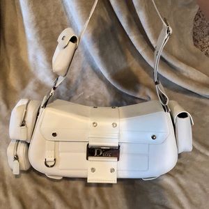 White leather Dior purse and wallet